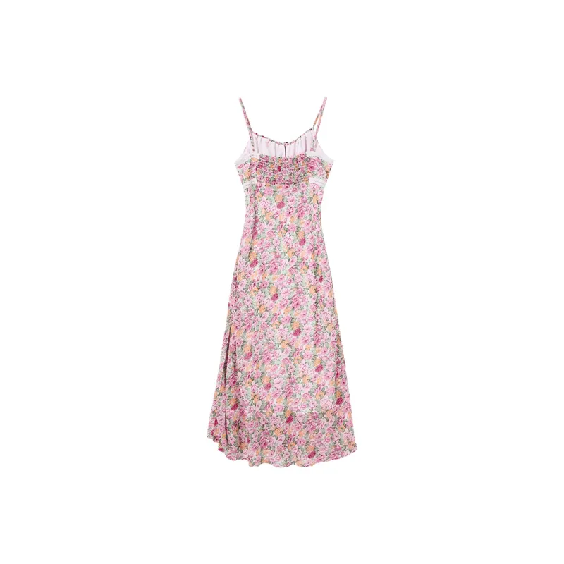WESTLINK Slip Dresses Women's Green/Pink-1