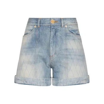 BALMAIN Diamond Denim Shorts