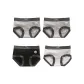 4 Pack Heather Gray+Heather Gray+Black+White