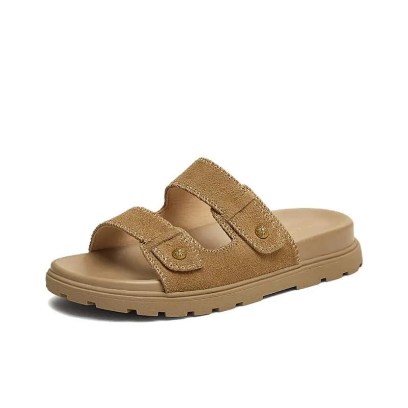 TATA Leather Patchwork Quiet Slide Slippers Women's-5