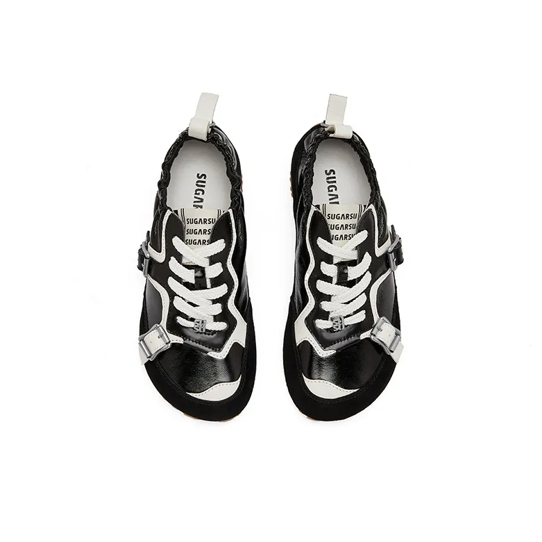 SUGARSU Slip Resistant, Abrasion Resistant, Lightweight Low Top Casual Shoes Women's Black-2