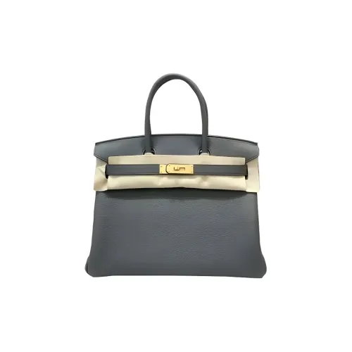 HERMES Birkin Togo Calfskin One Shoulder Handbags Women's 63 Vert Amande Almond Green
