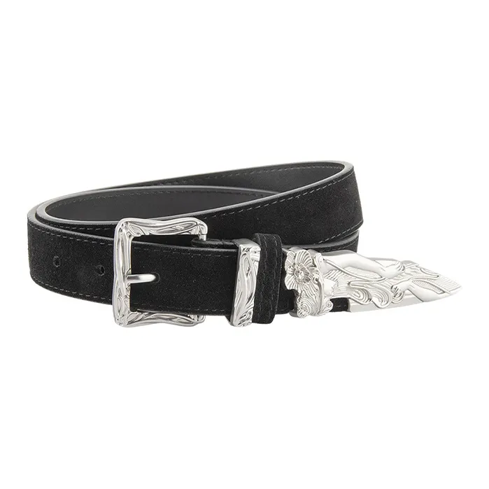 YUZHAOLIN Cow Leather Belts Unisex Width 2.8cm-0