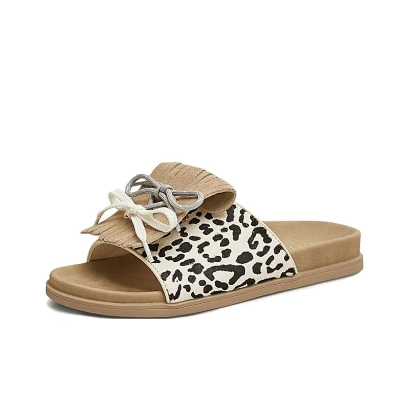 TATA Leather Patchwork Slide Slippers Women's-1