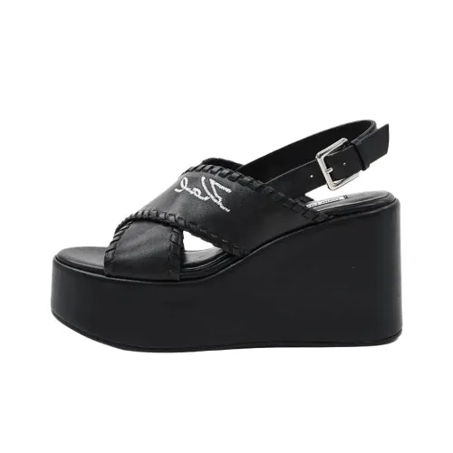 KARL LAGERFELD Wendy One Strap Sandals 12cm Women's Black