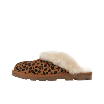 UGG Slip Resistant Closed Toe Slippers Women's Leopard Print