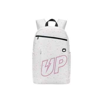 TURN UP Polyester Backpack Unisex Pearl White