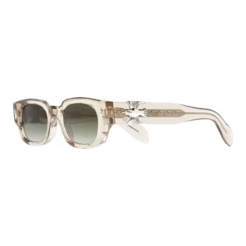 Cutler And Gross Acetate Silver Square Sunglasses Women's Beige