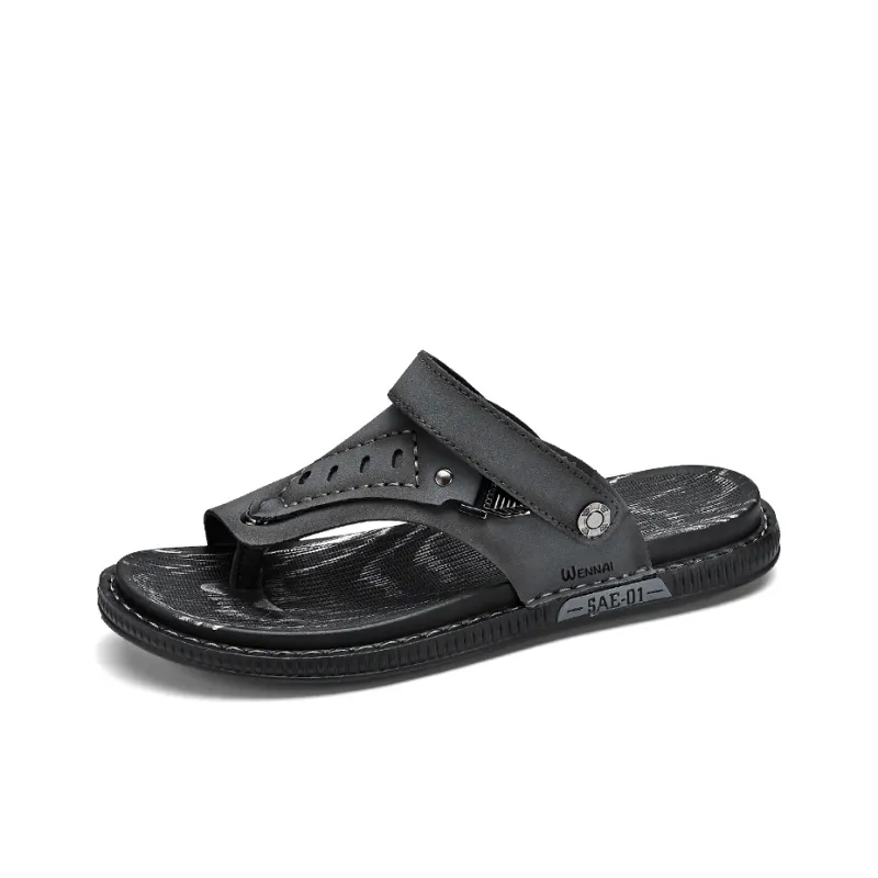 Wen Nai Beach Sandals Men's Gray-1