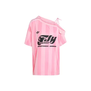 Adidas Originals SS25 OFF SHOULDER JERSEY Soccer Jersey Women's Pink/Light Pink