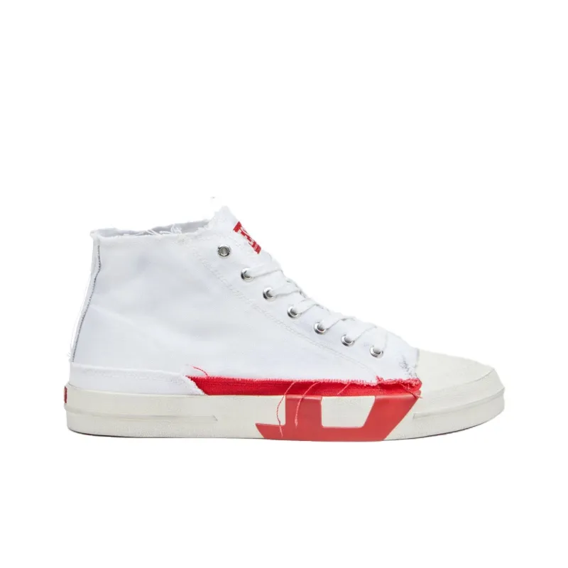 DIESEL S D Verse High Top Canvas Shoes Men's White-1