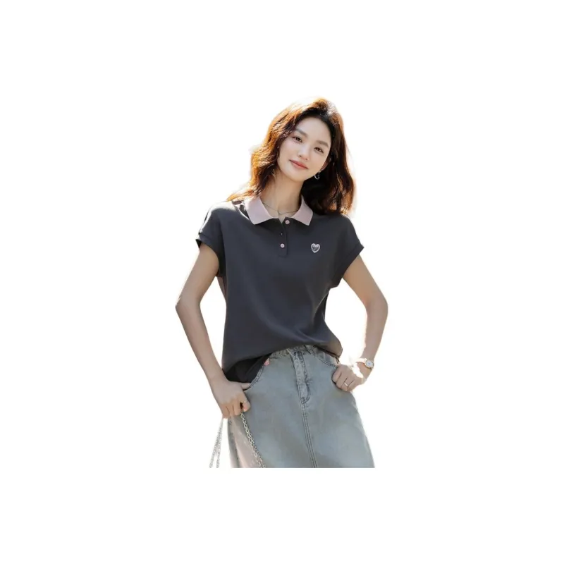 Mu Xiao Xin T Shirts Women's Dark Gray-0