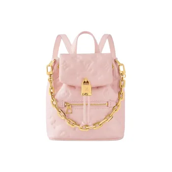 LOUIS VUITTON Coussin Lambskin Backpack Mini Women's Jasmine Powder