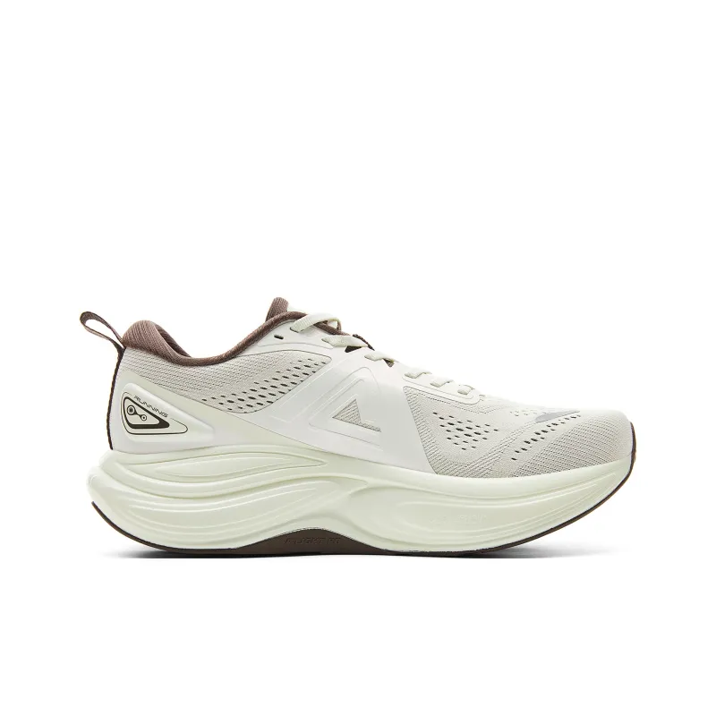 PEAK Cushioning, Slip Resistant, Rebound Low Top Running Shoes Men's Canvas White Brown-1