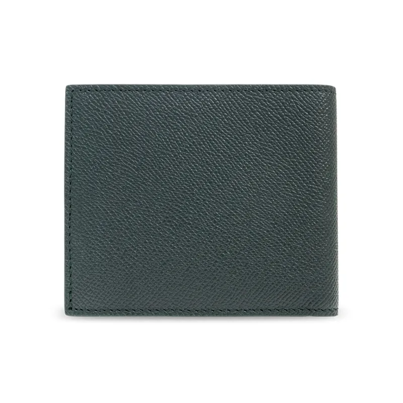FERRAGAMO Leather Wallet Men's Green-2
