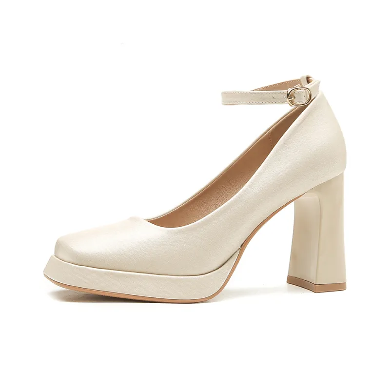 Lan Miao Chunky Heel High Heels Women's-6