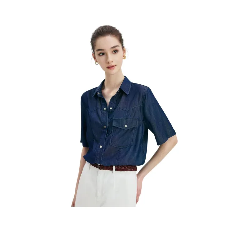NAVIGARE Shirts Women's Dark Pearl Royal Blue-0