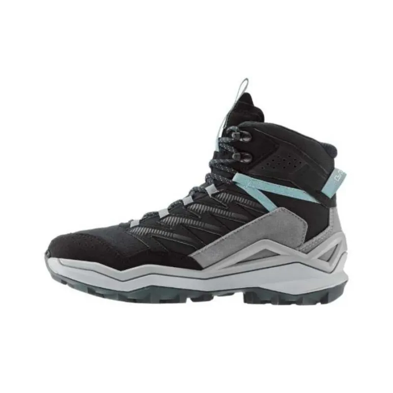 Lowa Maddo Slip Resistant, Waterproof, And Breathable Mid Top Outdoor Shoes Women's Gray-1