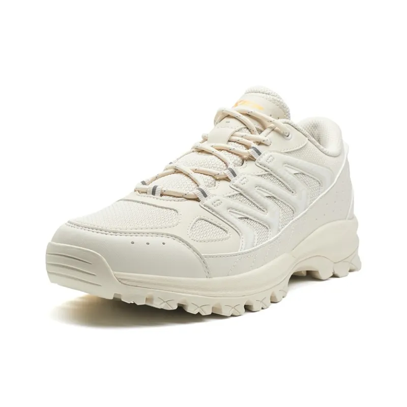 XTEP Shock Absorbers With Slip Resistant And Abrasion Resistant Properties Low Top Hiking Shoes Men's Tea White-1
