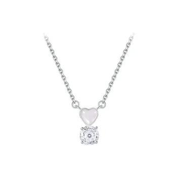 BABYBEI Copper Plated In 18K White Gold Necklaces Women's