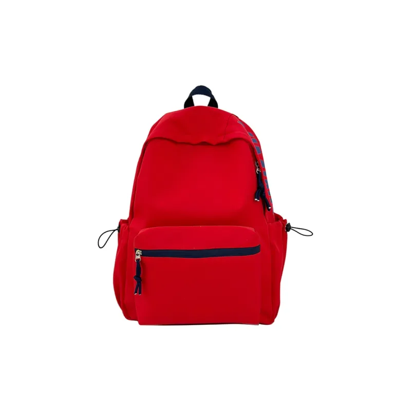 WICKBUEN Nylon Backpack Regular Unisex White/Black/Yellow/Red-6