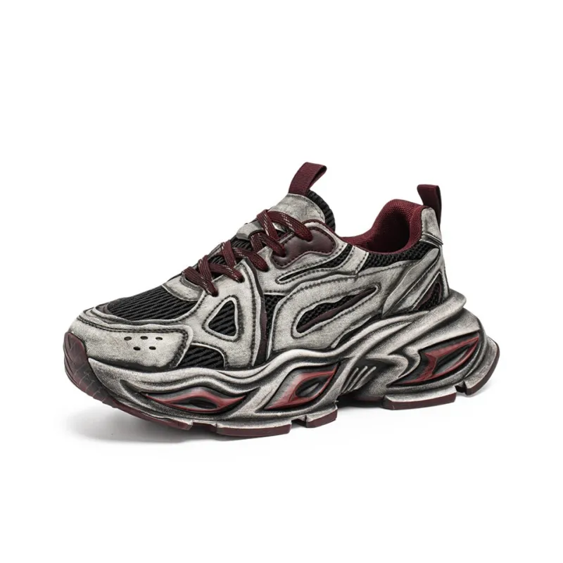 ROBINHOOD Slip Resistant, Abrasion Resistant, Breathable, Lightweight Low Top Chunky Sneakers Men's Box Included-7