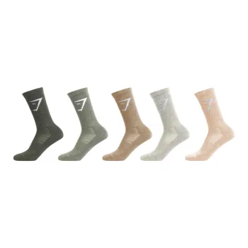 GYMSHARK Running Socks Unisex 5 Pack Multicolor