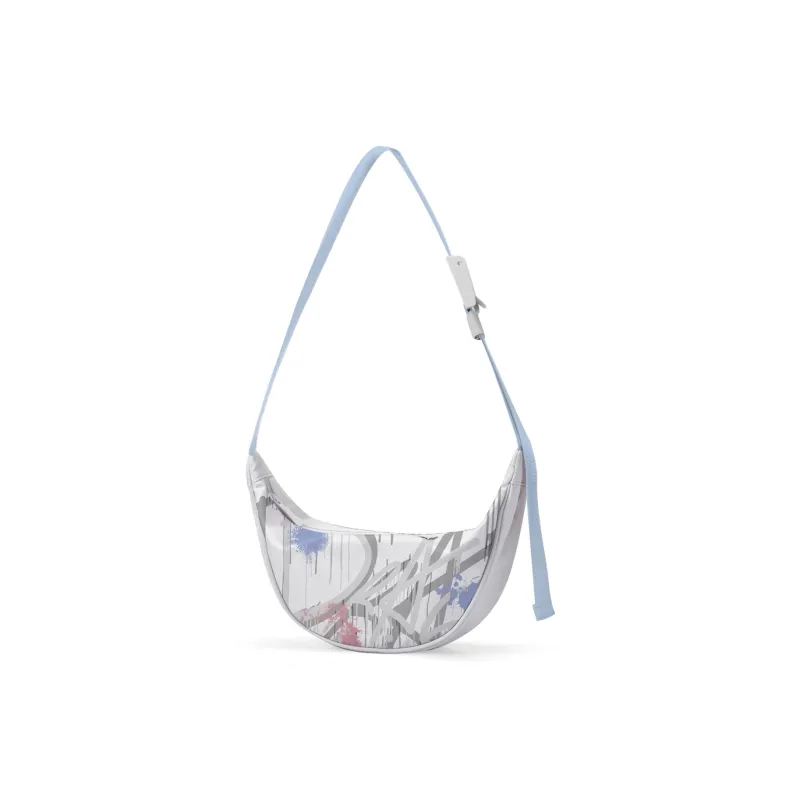 Spare No Pains. Polyester Shoulder Bag, Crossbody Bag, Fanny Pack, Sling Bag Unisex White/Yellow-10