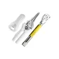 Nordic White-Labor-Saving Chicken Bone Scissors+12 Inch Food Clip[with Magnetic Scissors with Open Cap]