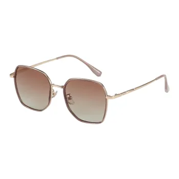 PRETTYALLUSION PC Metal Irregular Shape Sunglasses Women's