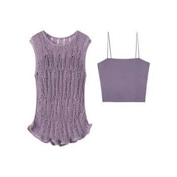 SHUXI Casual Suits Women's Morning Glory Purple