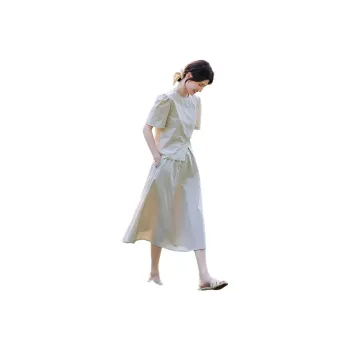 TERRE BLEUE Two Piece Skirt Sets Women's Beige