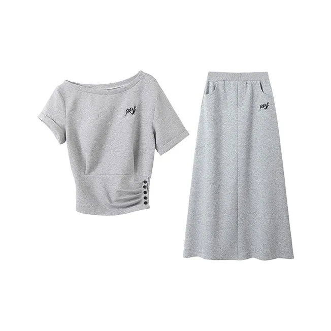 XUANSHU Two Piece Skirt Sets Women's-1