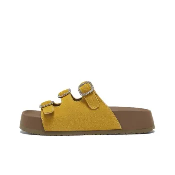 BASTO Rubber Sole Cut Out Quiet Slide Slippers Women's