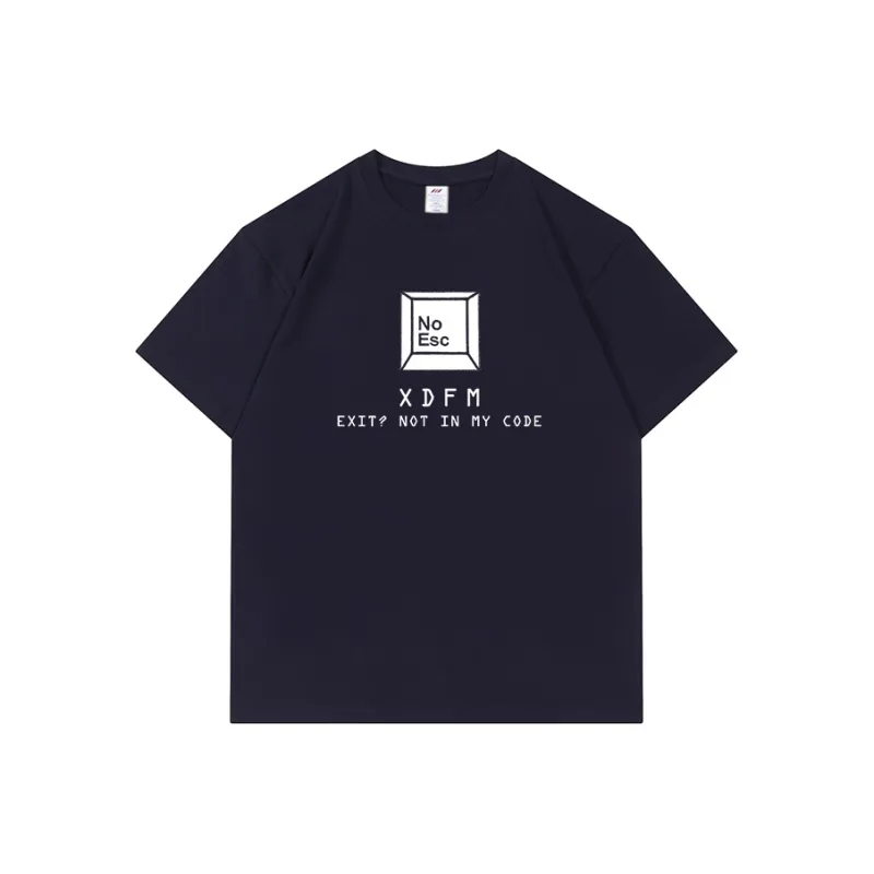 XDFM American Esc Not Exit Code Prank T Shirt Loose Fit Unisex-2