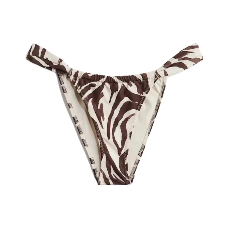 H&M Swimming Shorts Women's Light Beige/Zebra Print-0