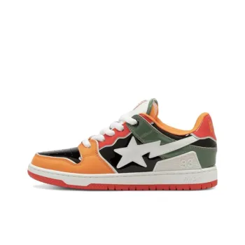 A BATHING APE Sk8 Sta Low Top Skateboard Shoes Men's Multicolor