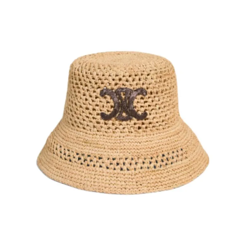 CELINE Plant Material Bucket Hats Women's Natural Color-0
