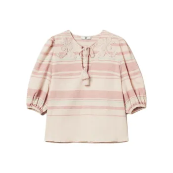 Twinset Striped Embroidered Blouse