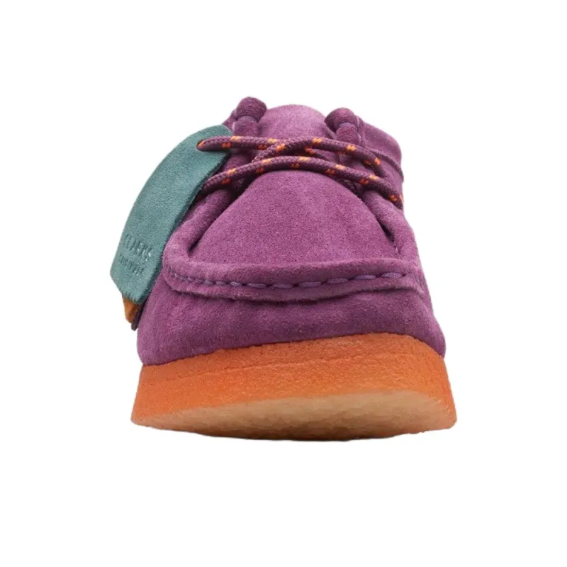 Clarks Wallabee Low Top Casual Shoes Unisex Purple-4