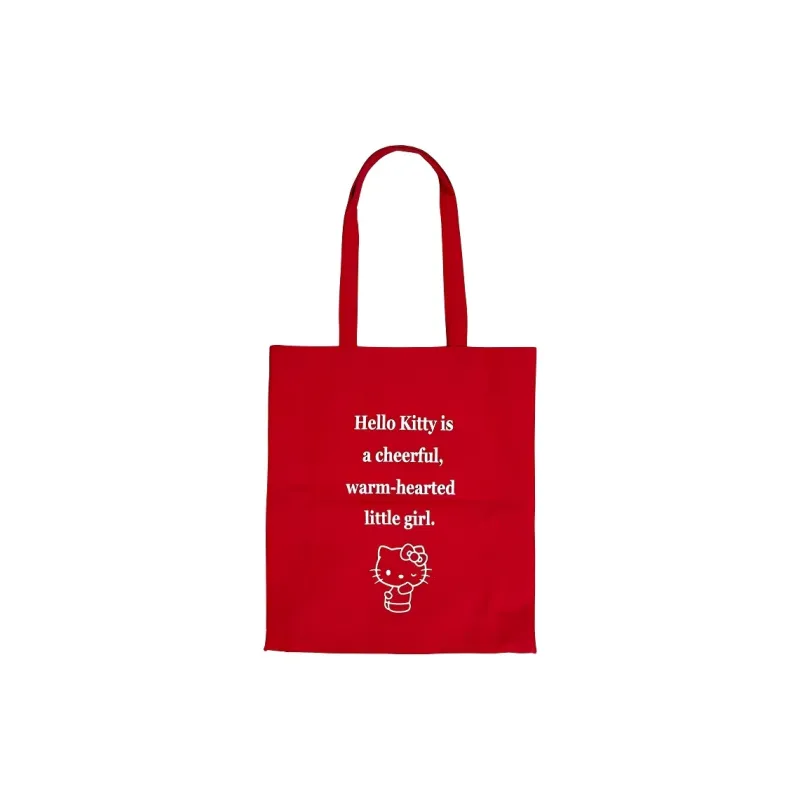 Sanrio Cotton One Shoulder Handbag Women's Red-1