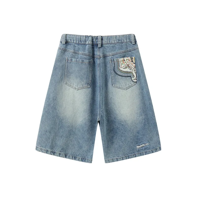 Dme Denim Shorts Unisex Denim Blue-1