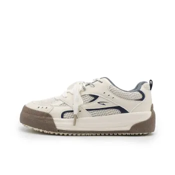 DEERWAY Abrasion Resistant Lightweight Slip Resistant Low Top Casual Shoes Women's Beige Blue