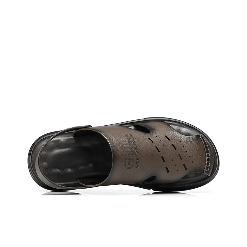 PLO CART Beach Sandals Men Gray/Black/-2