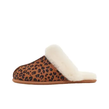 UGG Scuffette II Slip Resistant Closed Toe Slippers Women's Leopard Print