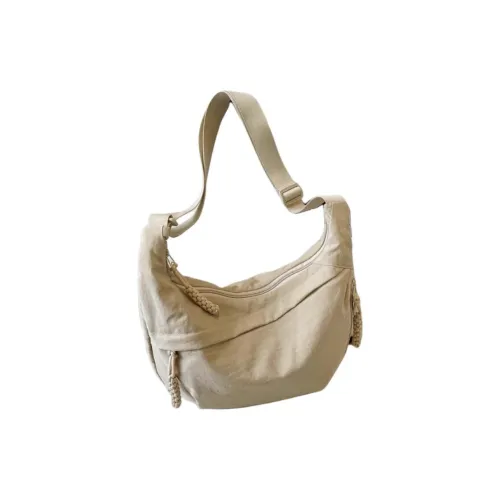 Tonlion PU Dumpling Bag, Crossbody Bag Tubas Women's Ecru/Black