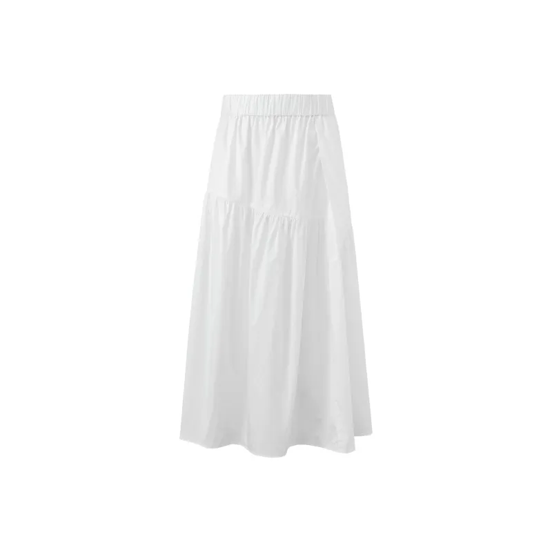Self Who Casual Long Skirt Women's Khaki-2