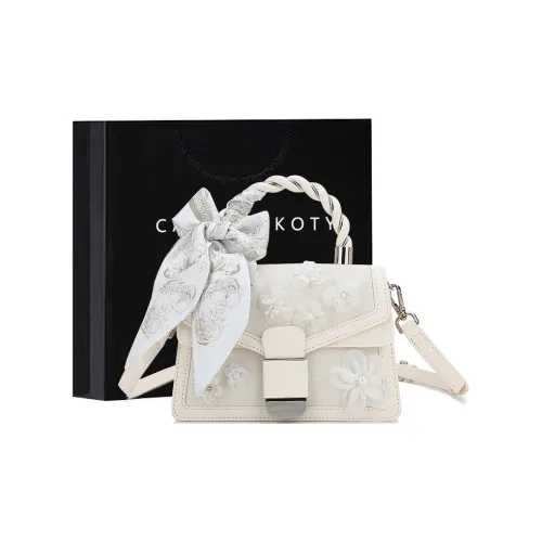 Carit&Koty PU Shoulder Bag, Crossbody Bag, Handbag Regular Women's Ecru
