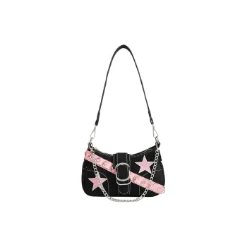JANE KLAIN Synthetic Leather Shoulder Bag Regular Women's Silver/Pink