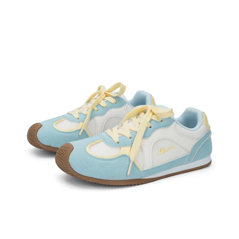 Warrior Abrasion Resistant Low Top Casual Shoes Women's Blue Beige Yellow-1